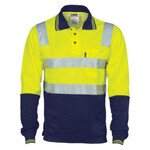 Cotton Back Hi Vis Two Tone Polo Shirt with CSR Tape