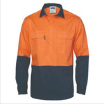 2 Tone Cool Breeze Close Front Cotton Shirt