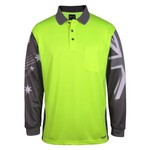 Mens Hi Vis Long Sleeve Southern Cross Polo