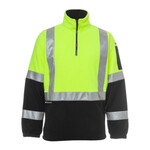Mens Hi Vis (D+N) H Pattern Biomotion 1/2 Zip Polar Fleece