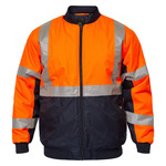 Tempest Hi Vis Bomber Jacket With X - Pattern Tape