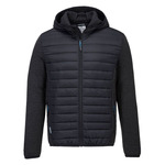 Mens Hybrid Baffle Jacket Grey Marl