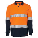 Mens Hi Vis Long Sleeve (D+N) Trad Polo