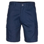 Middle Weight Cotton Double Slant Cargo Shorts With Shorter Leg Length
