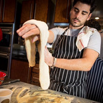 Black Chalkstripe Bib Apron